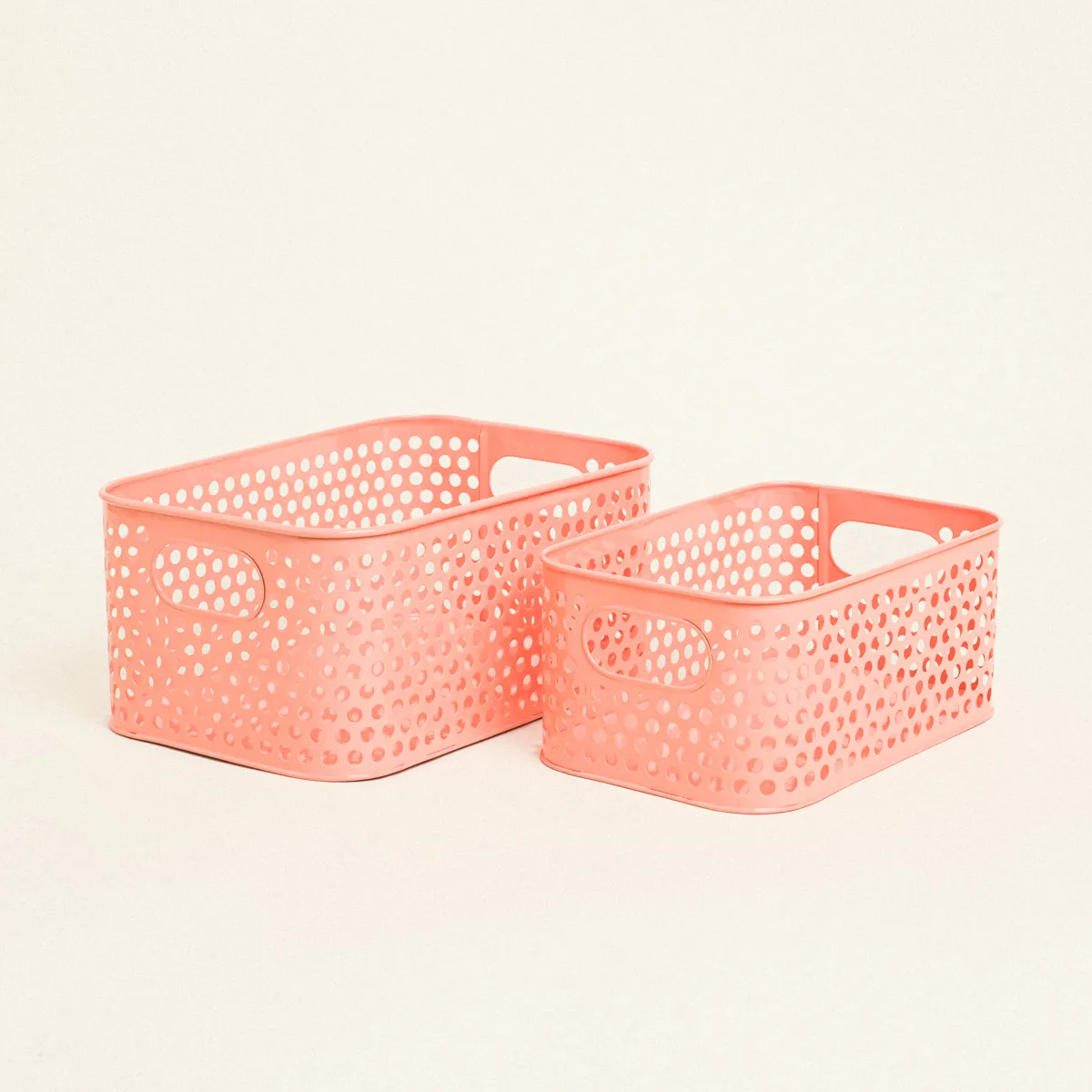 Μεταλλικά Καλάθια 29,5 x 19,8 x 13 cm , 24,8 x 16,3 x 11 cm ΣΕΤ 2 ΤΜΧ